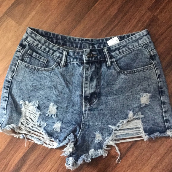 SHEIN Pants - Juniors Shein Ripped Jean shorts